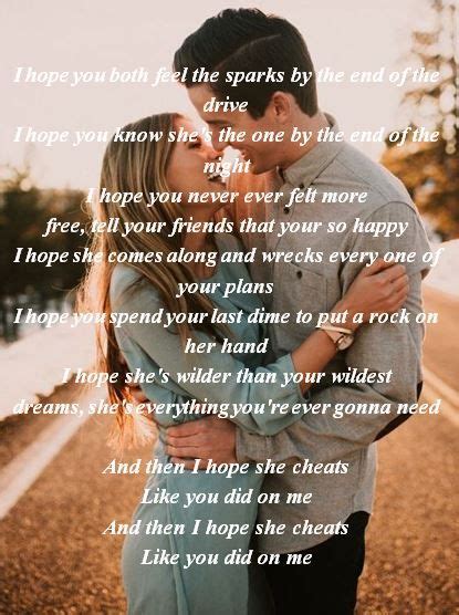 i hope she cheats on you country song